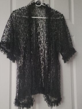 Black Women's Soft Lounge Cover - Lightweight Relaxed Fit